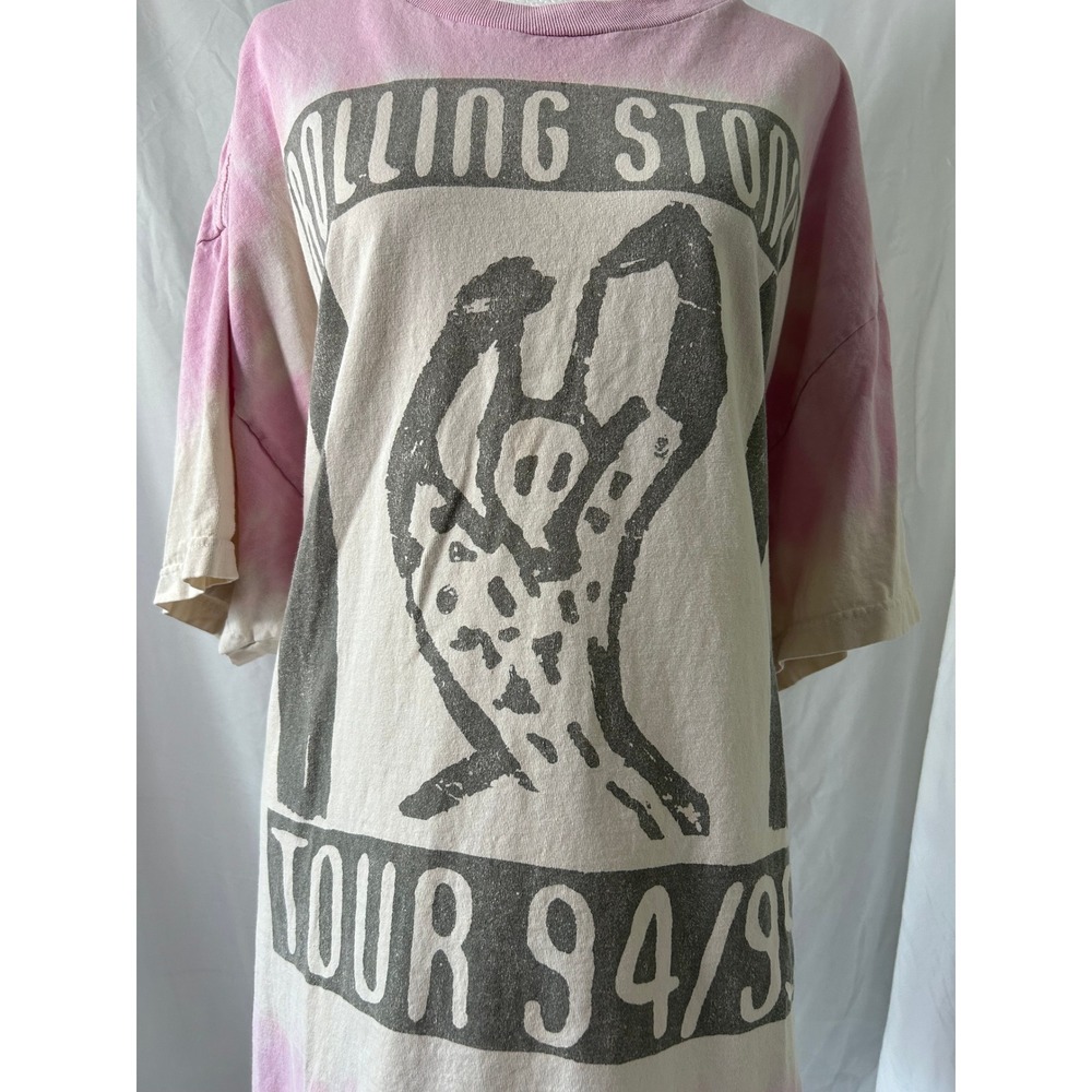 DAY Rolling Stones Voodoo Lounge Tour 94/95 Pink Dip Dye Tee L/XL